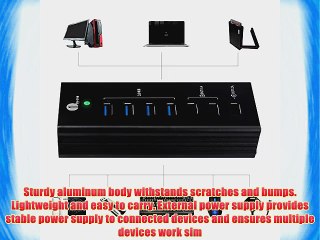 Download Video: 1byone? USB Smart Charger SuperSpeed Hub with 4-Port USB 3.0 Hub   2 Charging Ports (5V/1A)