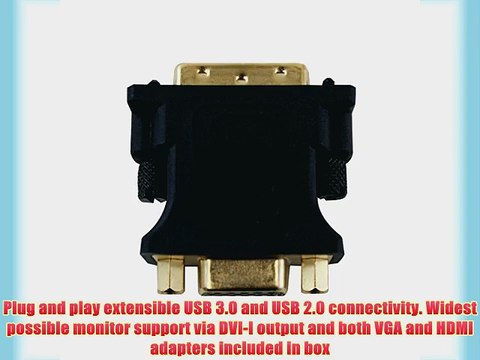 Liztek GA-3400D USB 3.0 to VGA / DVI / HDMI Video Graphics Adapter Card for Multiple Monitors