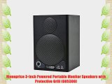 Monoprice 3-Inch Powered Portable Monitor Speakers with Protective Grill (605300)