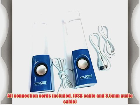 DE Dancing Water Speakers (In Retail Packaging) Blue