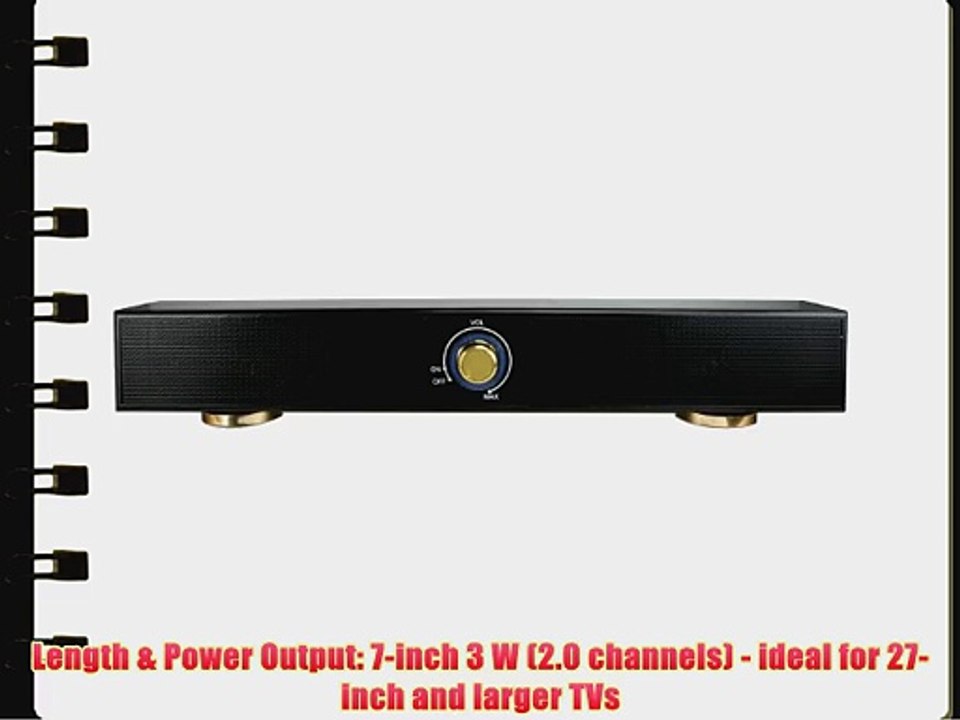 Connectland CL-SPK20149 17-Inch USB Powered Sound Bar Speaker (Black)