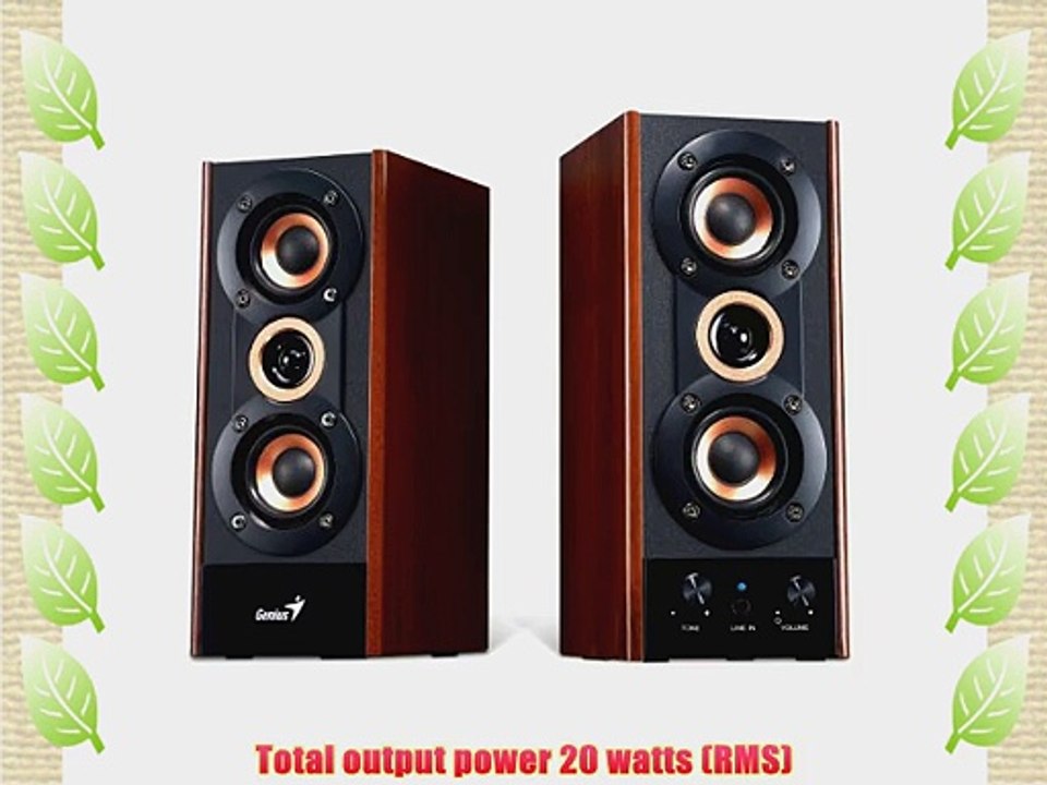 Genius 3-Way Hi-Fi Wood Speakers for PC MP3 players and Tablets (SP-HF800A)