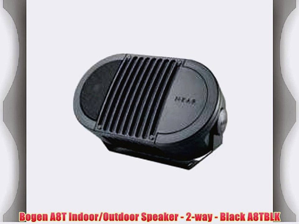 Bogen A8T Indoor/Outdoor Speaker - 2-way - Black A8TBLK