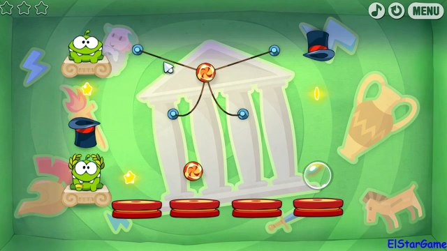 Cut the Rope Time Trave Level 4-2 [Ancient Greece]