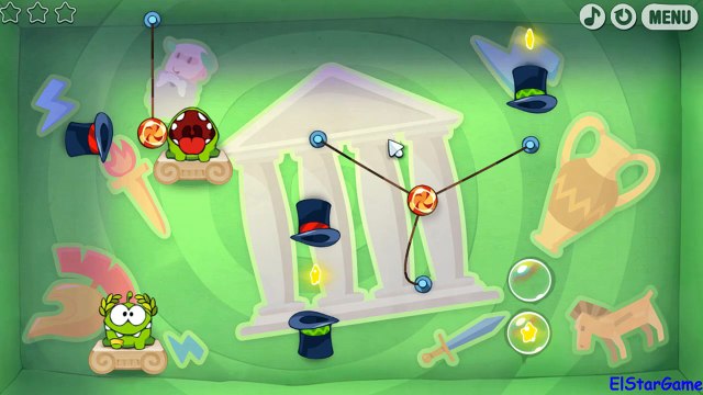 Cut the Rope Time Trave Level 4-5 [Ancient Greece]