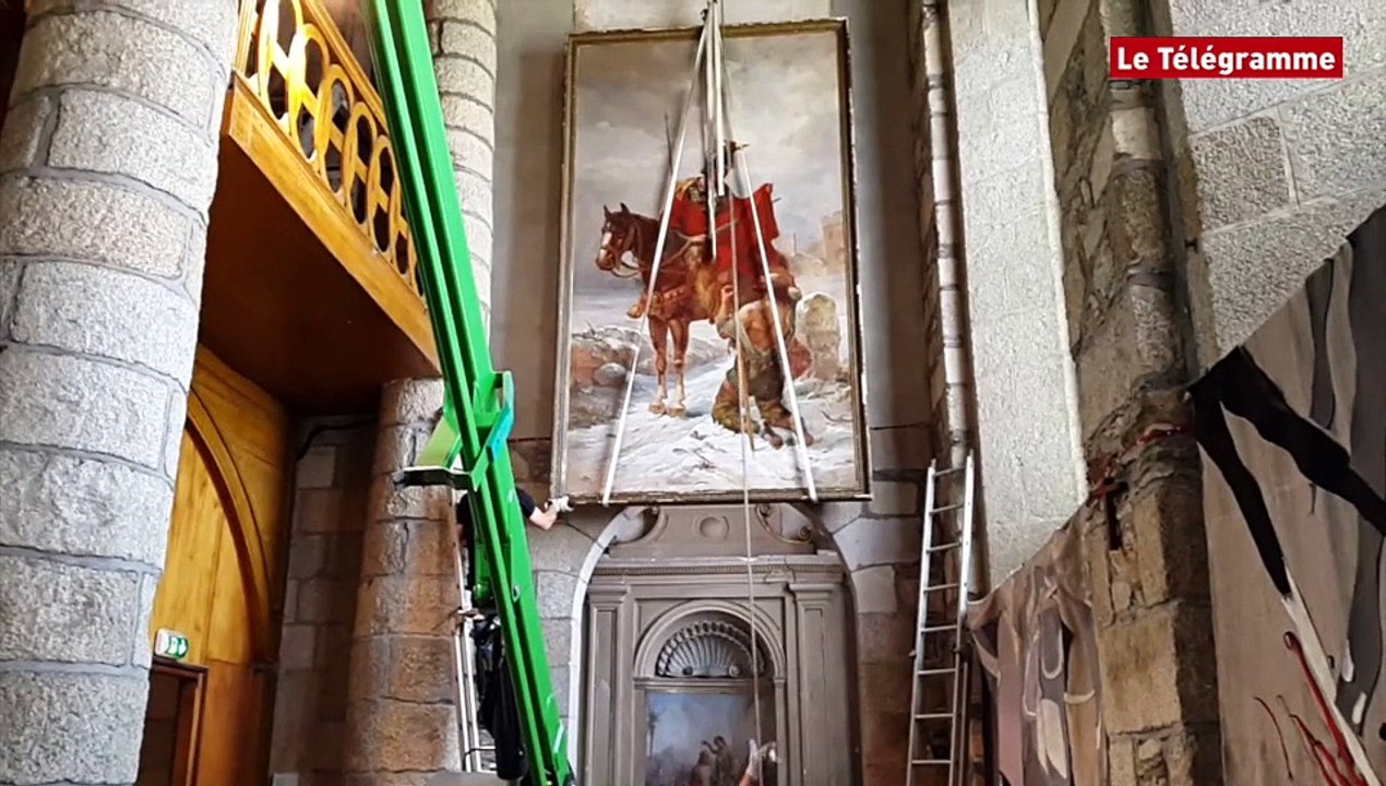 Morlaix. Eglise Saint-Martin : " La Charité de Saint Martin " retrouve sa place