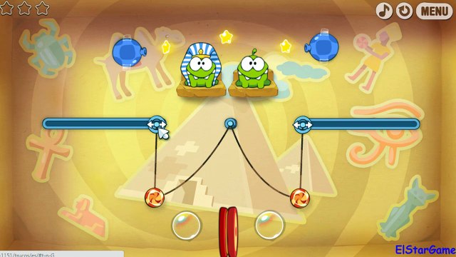 Cut the Rope Time Travel Level 5-3 [Ancient Egypt]