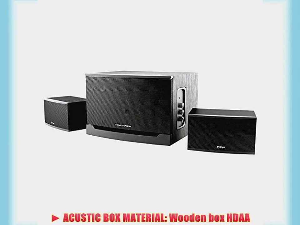 Thonet and Vander LAUT - 2.1 Wooden Multimedia Speakers System (Grey) - German Engineering