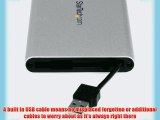 StarTech.com 2.5in USB SATA External Hard Drive Enclosure w/ Integrated USB cable