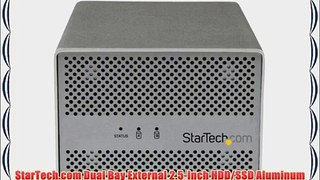 StarTech.com Dual Bay External 2.5-Inch HDD/SSD Aluminum Thunderbolt Hard Drive Enclosure with