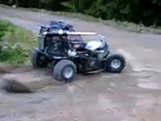 Crosskart with the old motor Kawazaki ZX9R 145 hp FUN!!