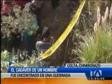 Cadáver de un hombre fue encontrado en una quebrada