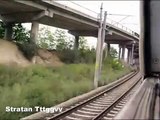 Stereo Train Video . Ecluza Cernavoda Canal-Dunare Marea Neagra .Train at sluice-gate Cernavoda
