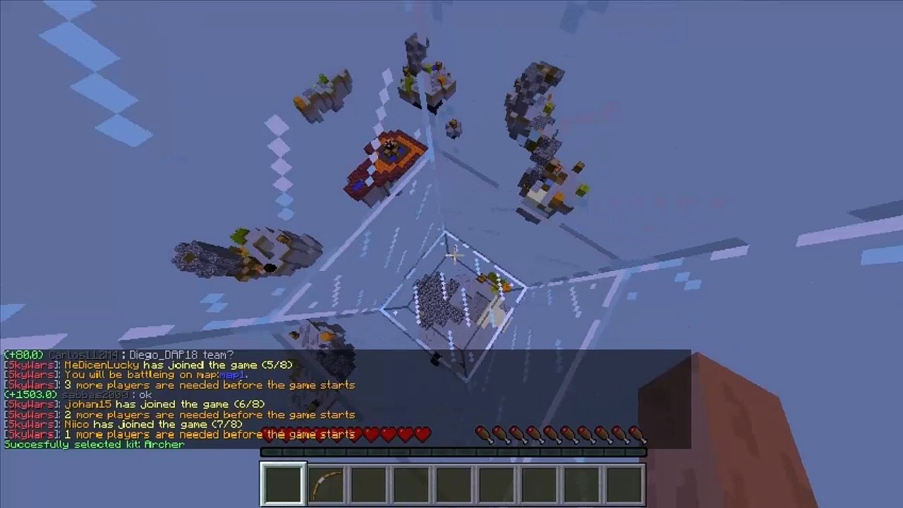 SKYWARS #1 | MATANDO CON MANZANAS Y HACKERS | MINECRAFT PVP