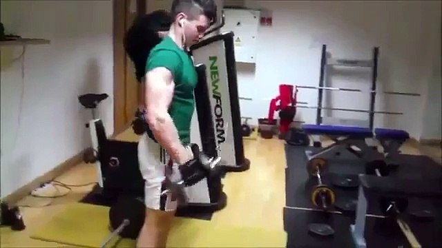 Beast Teen Bodybuilder Mirac Fitness Pumping and Flexing Muscles