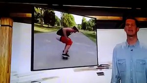 Tosh.O funny clip 1- Skateboard pooping