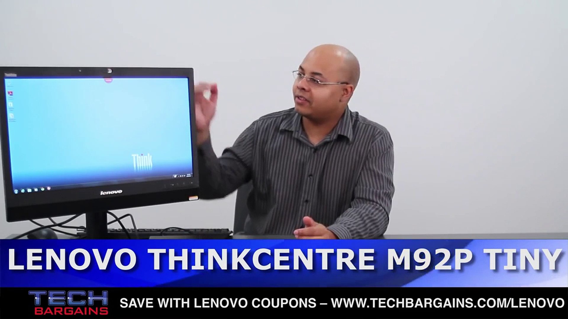 Lenovo Thinkcentre M92p Tiny Desktop And Thinkvision Lt2323z Monitor Video Review Hd Video Dailymotion