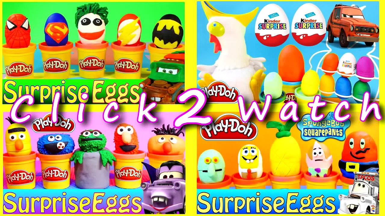 Huevos Sorpresa Play Doh Plastilina Frozen Hello Kitty Disney Fairies Minions TMNT