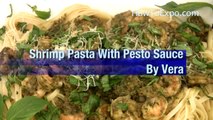Shrimp Pasta With Pesto Sauce