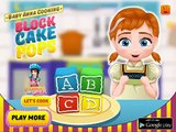 Disney Frozen Game - Baby Anna Cooking Block Cake Pops Videos Games For Kids