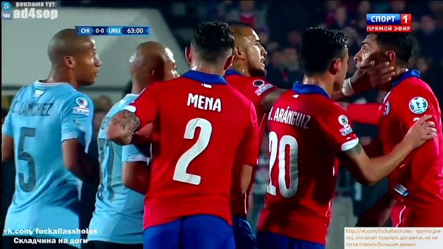Edinson Cavani Red Card - Chile vs Uruguay 1-0 Copa America 2015 HD