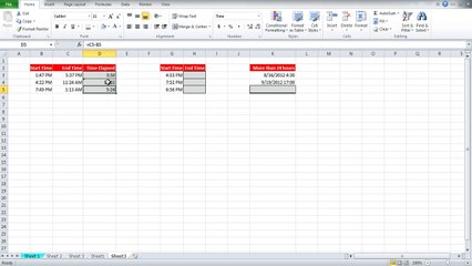 How to Calculate Time Difference in Excel