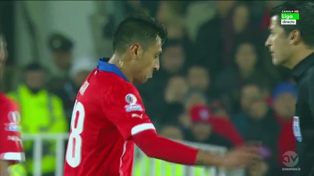Chile - Uruguay 1-0, Isla goal (81') and red cards, 24.06.2015. HD