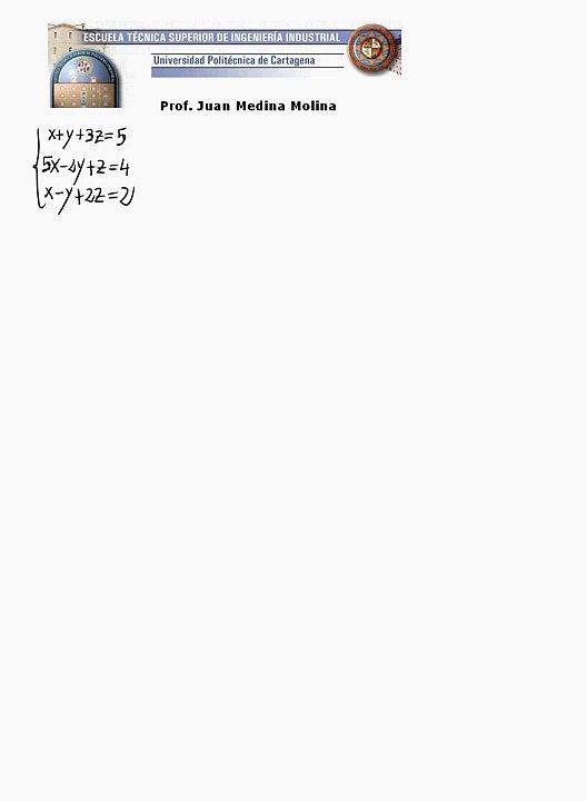 Sistema Ecuaciones Lineales ( Método Gauss)