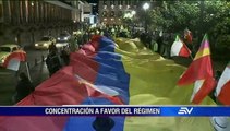 Seguidores del gobierno se reunieron en la Plaza Grande