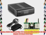 Minibox M350 Universal Mini-ITX Enclosure With PICOPSU-80 60W Adapter Kit Black Drive Bays