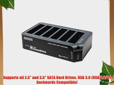 Dyconn Dubbler Dock Pro USB 3.0 6-Bay 1:5 Hard Drive Duplicator 2.5/3.5-Inch HDD with HDD