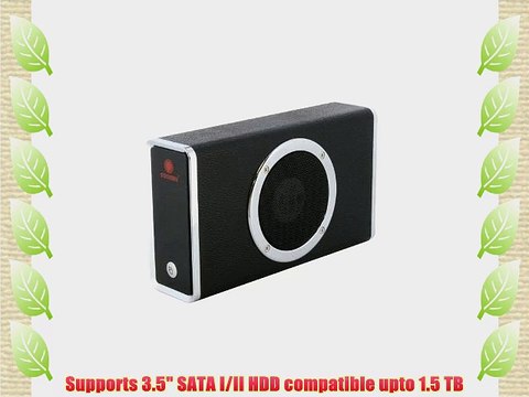Coolmax 3.5-Inch USB and eSATA-SATA HDD Enclosure CD-390BK-ESATA (Black)