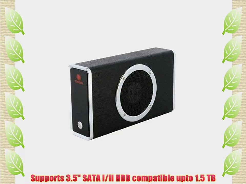 Coolmax 3.5-Inch USB and eSATA-SATA HDD Enclosure CD-390BK-ESATA (Black)