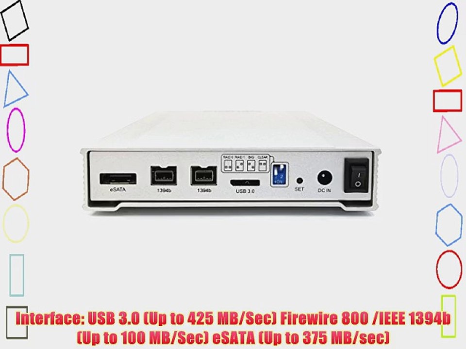 MiniPro RAID V2 FireWire 800 USB 3.0 eSATA 2-Bay Hard Drive / SSD Enclosure