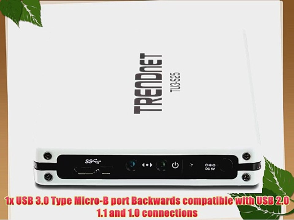 TRENDnet 2.5-Inch Aluminum and PVC External Drive Enclosure (TU3-S25)