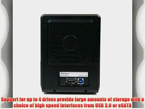 StarTech.com 4 Bay External Hard Drive Array RAID Tower with eSATA USB 3.0 Enclosure (SAT3540U3ER)