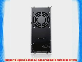 Sans Digital TowerRAID 8 Bay SAS/SATA RAID 6 Storage Tower with RAID Controller Black (TR8X BHP)