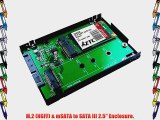 ZTC 2-in-1 Sky 2.5 Enclosure M.2 (NGFF) or mSATA SSD to SATA III Board Adapter. Multi Size