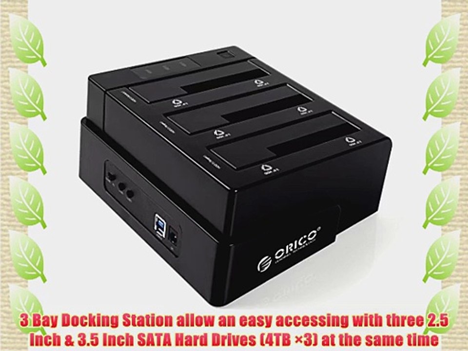 ORICO 6638US3-C 3 Bay USB 3.0 Hard Drive duplicator dock for 2.5 and 3.5-inch SATA Hard Drive