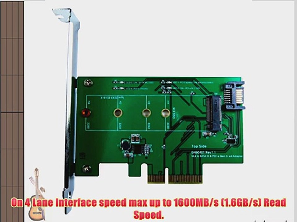 ZTC Lightning Card M.2 NGFF SSD (PCIe 2 and 4 Lane or SATA III Type) To PCI-e or SATA III Internal