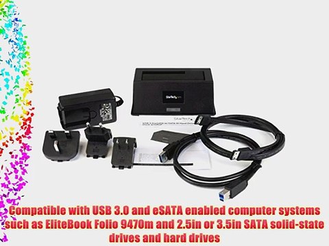 StarTech.com eSATA / USB 3.0 SATA III Hard Drive Docking Station SSD / HDD with UASP - 2.5/3.5