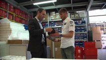 Marco Wittmann stopped by our factory to pick up an Akrapovič exhaust for his BMW M6