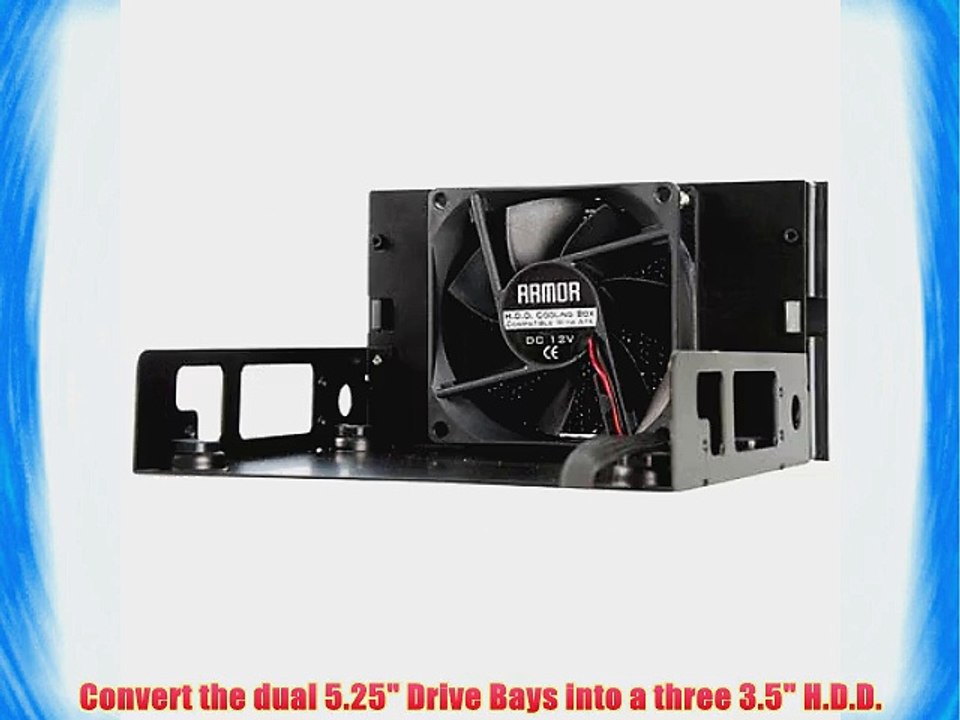 EverCool HDARB(Pack of 2)Dual 5.25 in. Drive Bay to Triple 3.5 in. HDD Cooling Box video