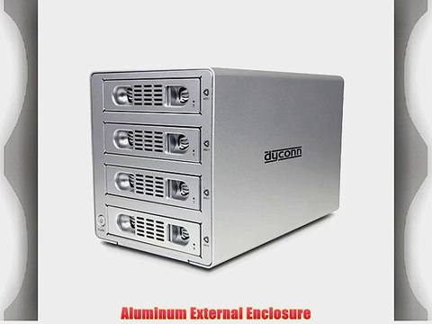Dyconn Quartz 4 - 4 Bay RAID and JBOD Enclosure - 3.5 Inch Hard Drive eSATA USB 3.0 RAID Storage