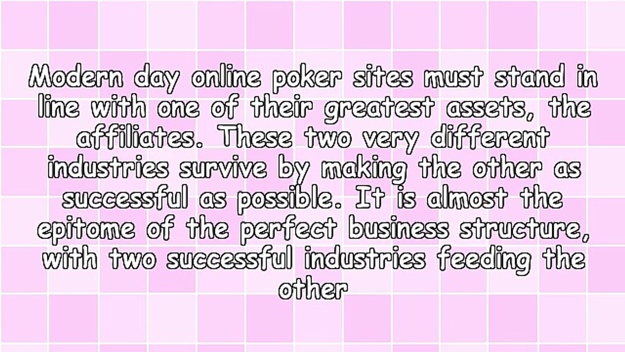 Poker Affiliate Program Marketing: Affiliates Enjoying Continued Success