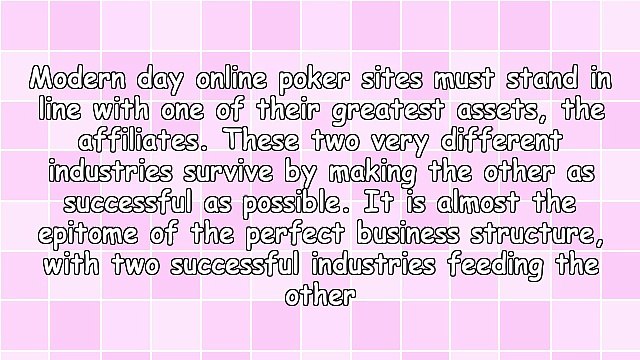 Poker Affiliate Program Marketing: Affiliates Enjoying Continued Success