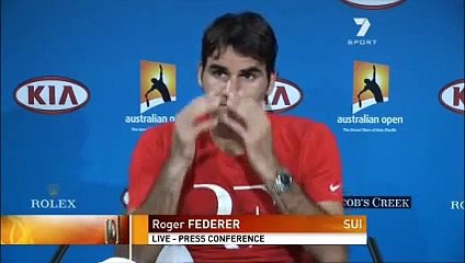 Download Video: Australia Open 2011 SEMIFINALS - Roger Federer Interview after losing to Novak Djokovic