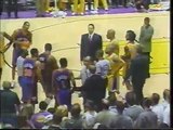 Dennis Rodman vs Kurt Thomas and Shaq Dunks on Chris Dudley Knicks vs Lakers game from 1999