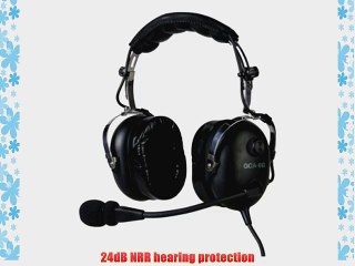 Gulf Coast Avionics GCA-6G Premium Pilot Aviation Headset w/MP3 Input Black