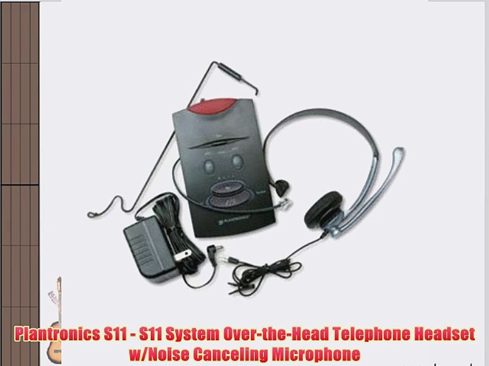 Plantronics S11 - S11 System Over-the-Head Telephone Headset w/Noise Canceling Microphone